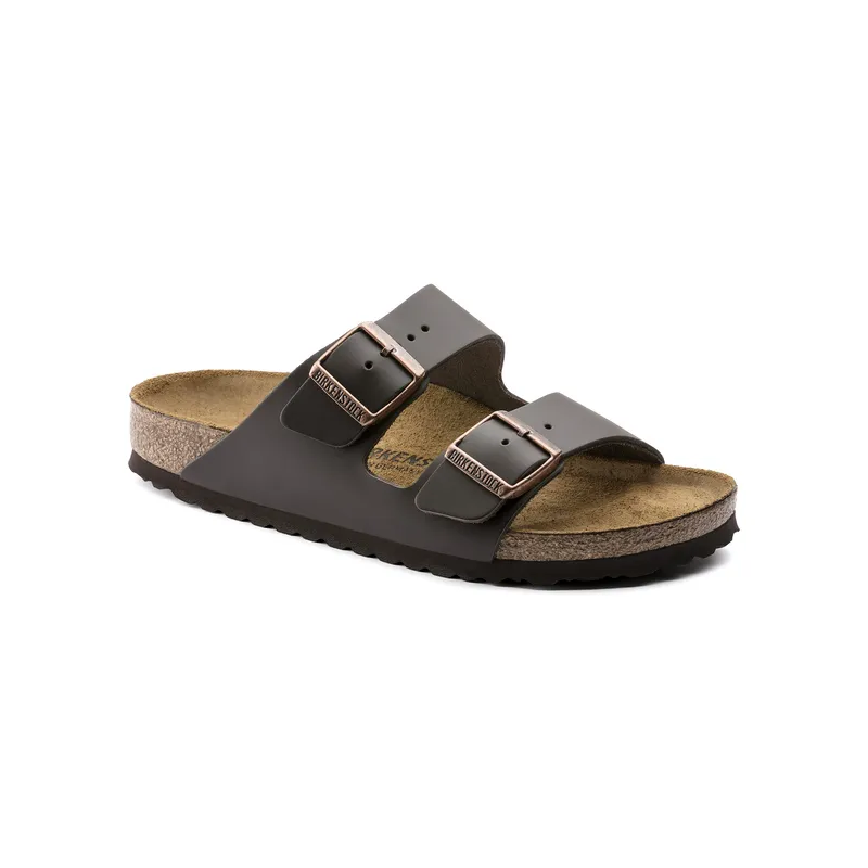 Birkenstock Arizona usnjeni v temno rjavi barvi regular 51101 