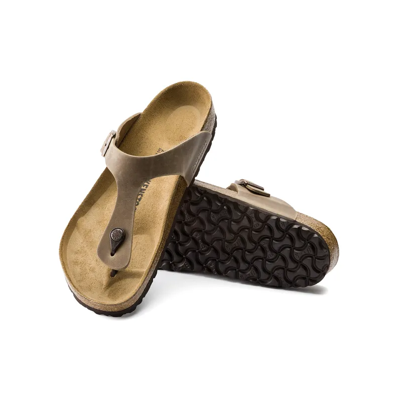 Birkenstock Gizeh unisex natikači oljeno usnje regular 943811