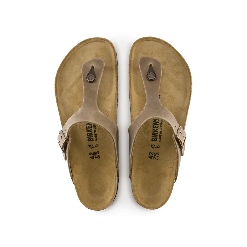 Birkenstock Gizeh unisex natikači oljeno usnje regular 943811