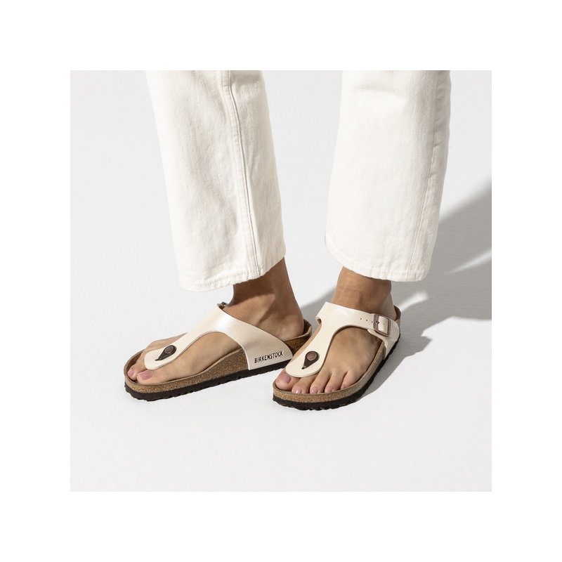 Birkenstock Gizeh birkoflor graceful pearl white regular 943871