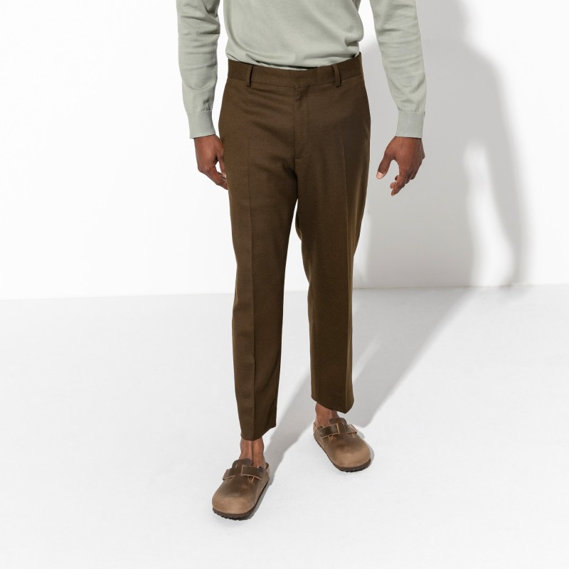 Birkenstock natikač, oljeno usnje Tabacco brown, regular kopito 0960811