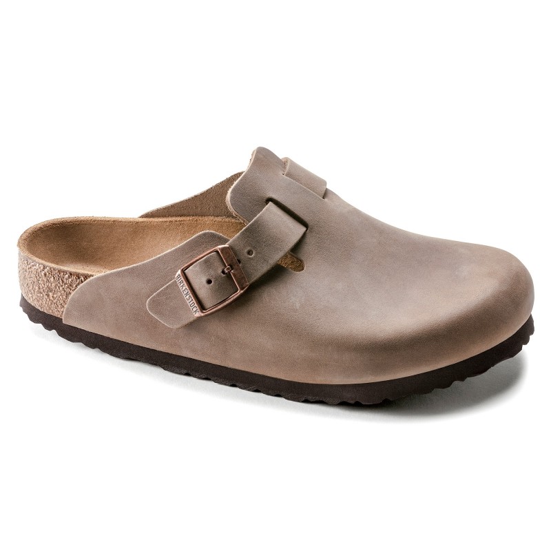 Birkenstock natikač, oljeno usnje Tabacco brown, regular kopito 0960811