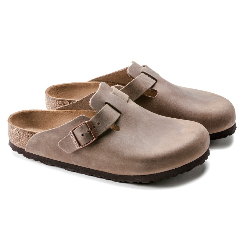 Birkenstock natikač, oljeno usnje Tabacco brown, regular kopito 0960811