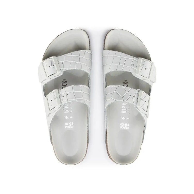 Birkenstock Arizona BS white croco stamp regular 1019228