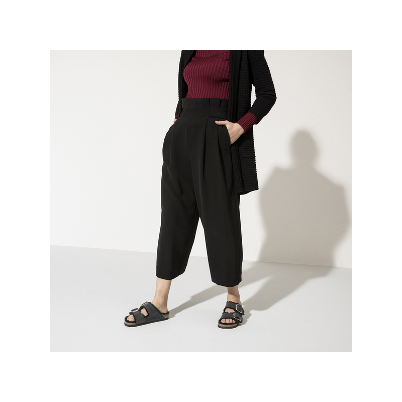 Birkenstock Arizona ženski natikači lammfell črn 1020411