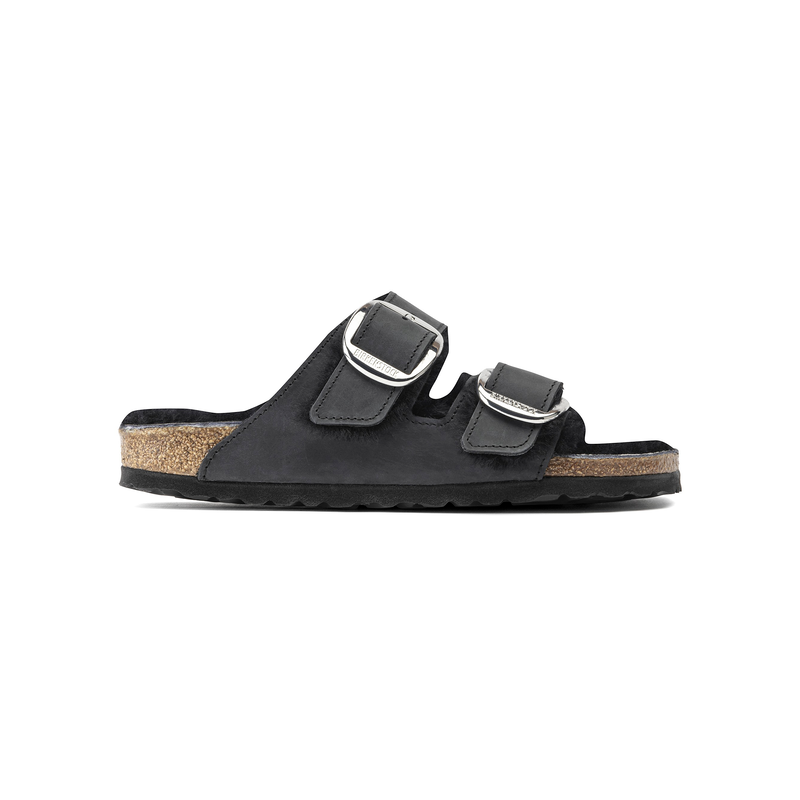 Birkenstock Arizona ženski natikači lammfell črn 1020411