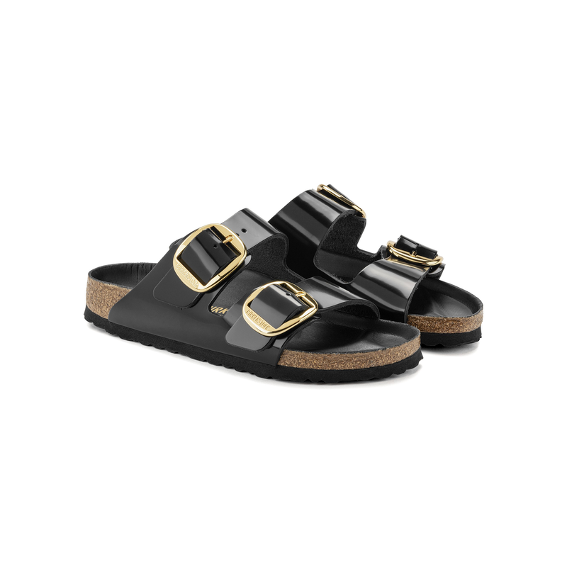 Birkenstock Arizona Big Buckle high shine črni regular 1021471