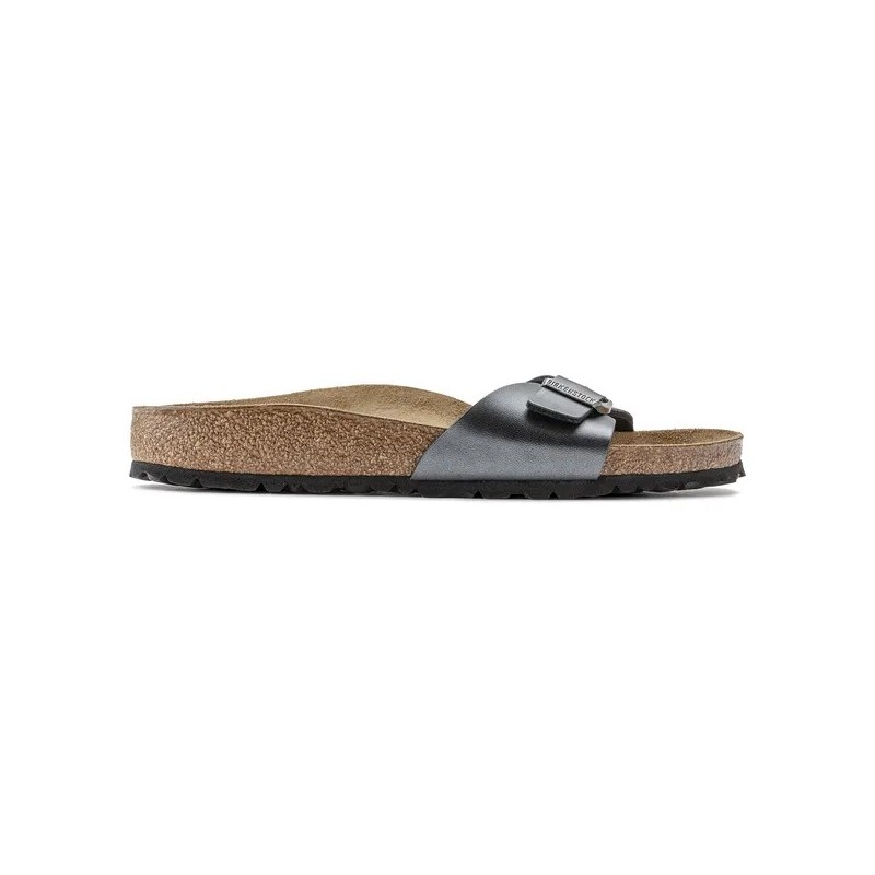 Birkenstock Madrid birkoflor filc metalik črni ozko kopito 1021532