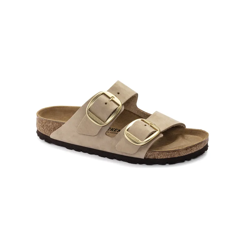 Birkenstock Arizona Big Buckle semiš usnje v bež barvi regular 1023957