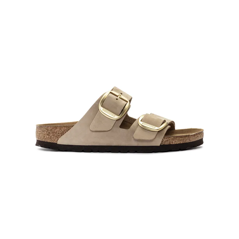 Birkenstock Arizona Big Buckle semiš usnje v bež barvi regular 1023957
