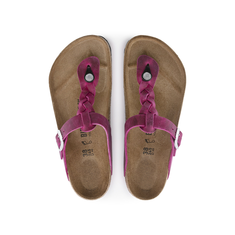 Birkenstock Gizeh Pleteni natikači v fuksija barvi 1023991