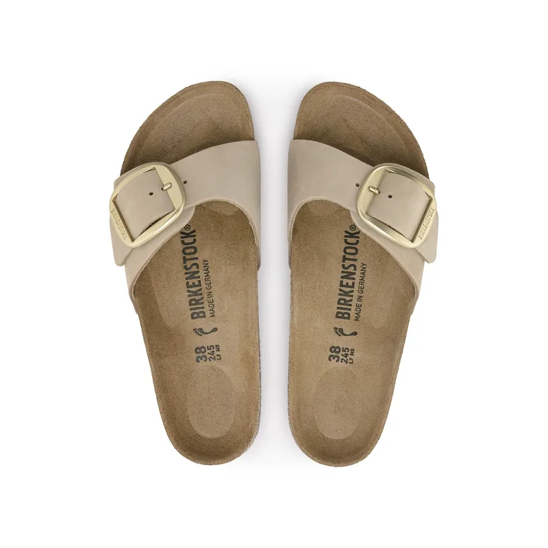  Birkenstock Madrid BB brušeno usnje bež barve ozko kopito 1024009