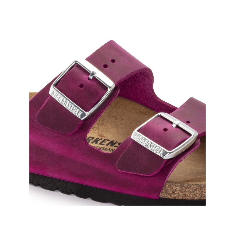 Birkenstock Arizona ženski natikač oljeno usnje v fuksija barvi regular 1024047