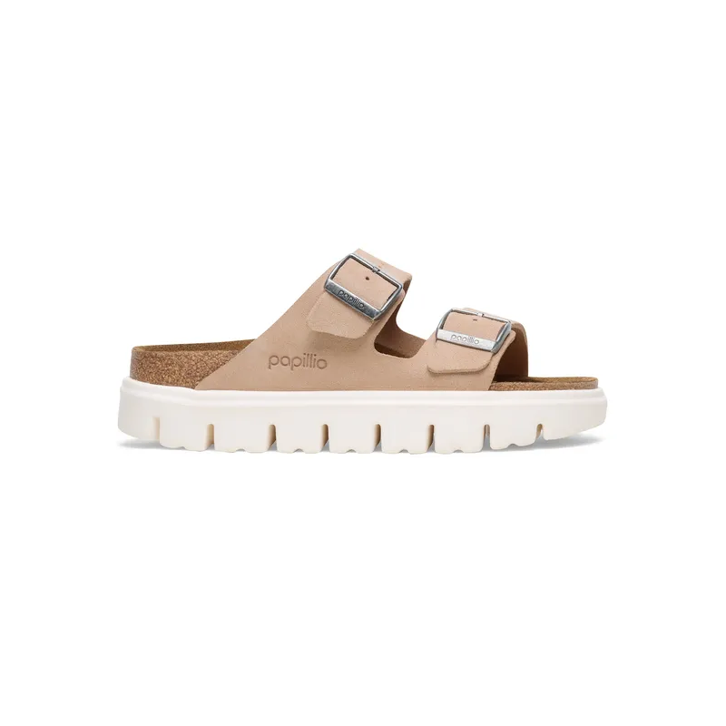 Birkenstock Papilio Arizona semiš usnje v bež barvi ozko kopito 1024950