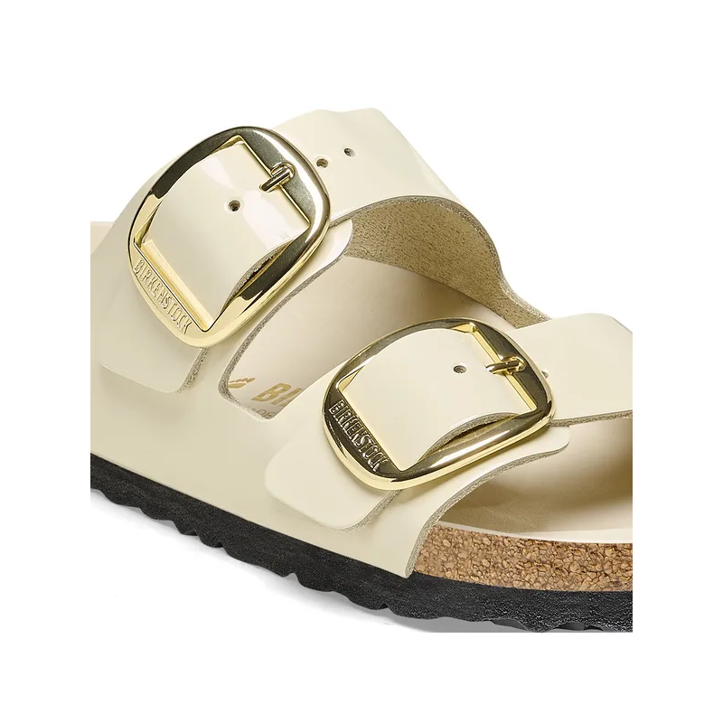 Birkenstock Arizona Big Buckle high shine ecru regular 1026173