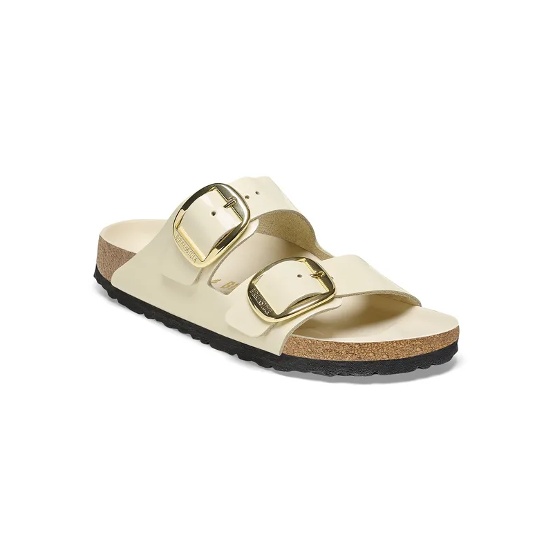 Birkenstock Arizona Big Buckle high shine ecru regular 1026173