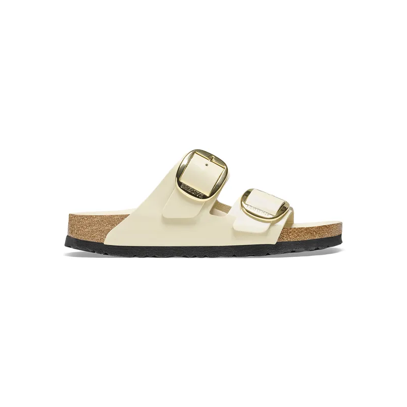 Birkenstock Arizona Big Buckle high shine ecru regular 1026173