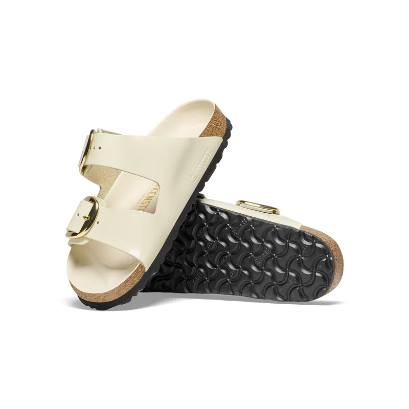Birkenstock Arizona Big Buckle high shine ecru regular 1026173