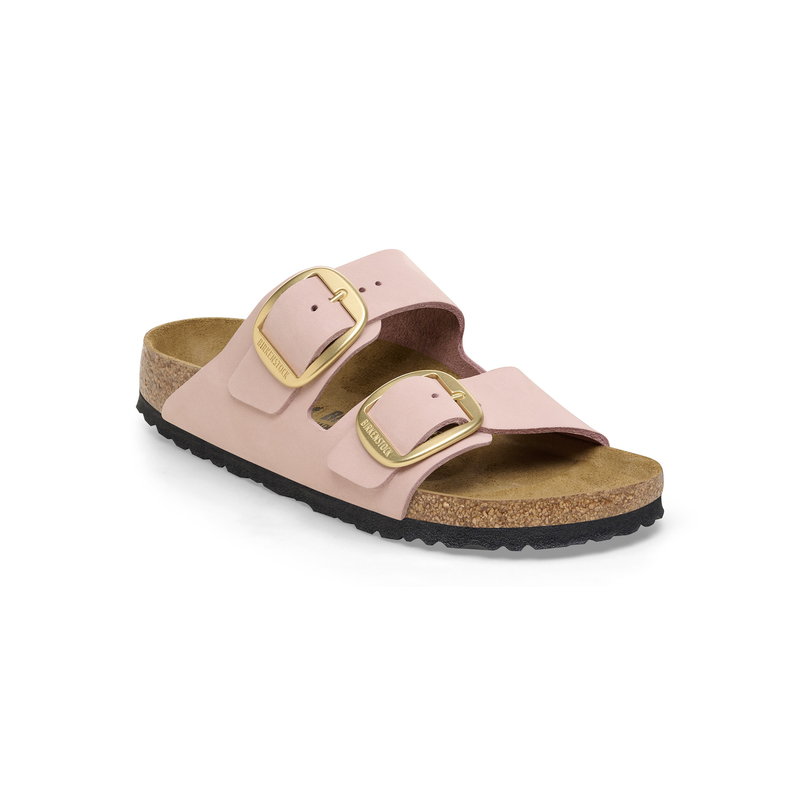 Birkenstock Arizona Big Buckle semiš usnje v svetlo roza barvi regular 1026559