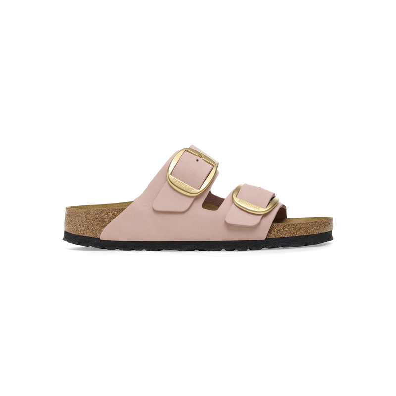 Birkenstock Arizona Big Buckle semiš usnje v svetlo roza barvi regular 1026559