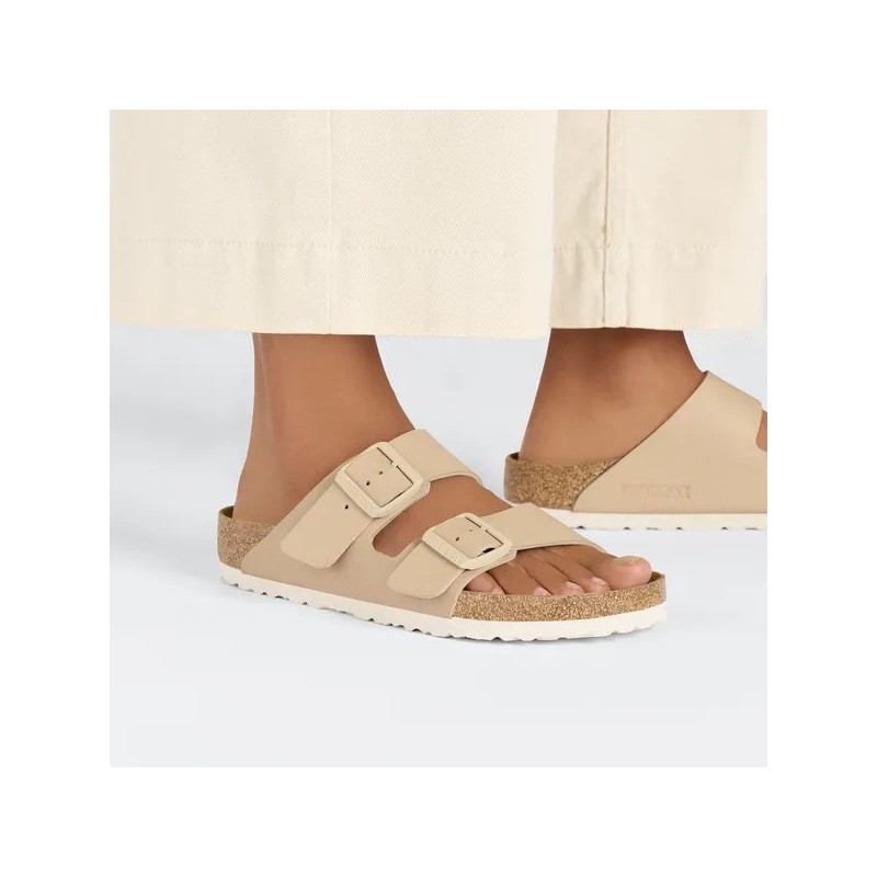 Birkenstock Arizona ženski natikač Birkoflor filc v novi bež barvi regular 1027721