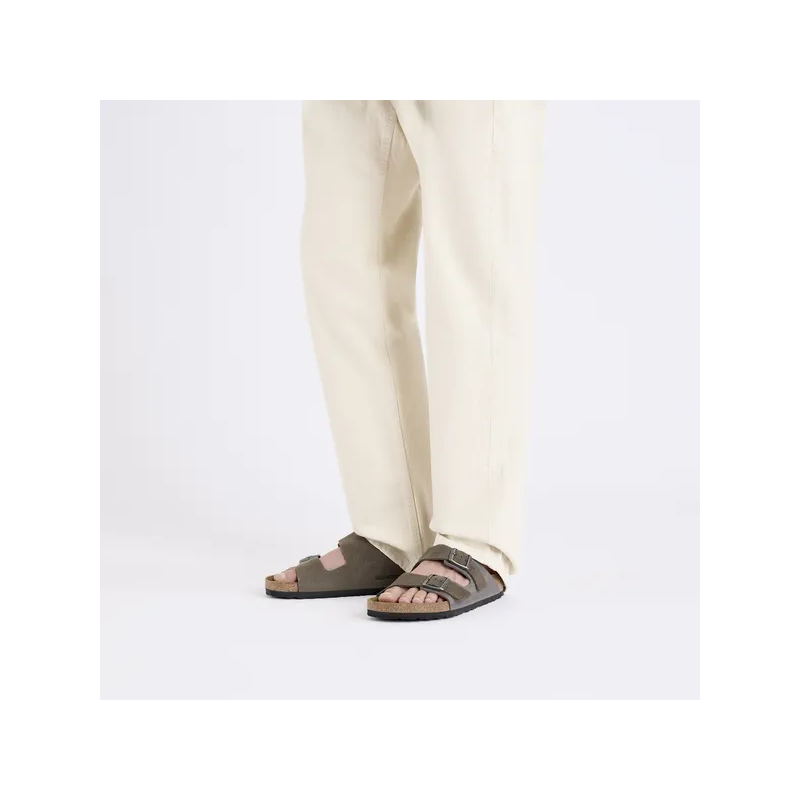 Birkenstock Arizona natikač regular oljeno usnju v kombinaciji z semiš usnjem 1029159