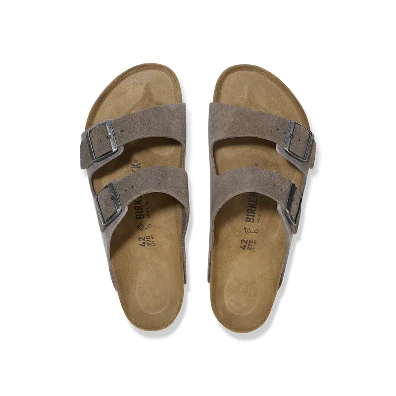 Birkenstock Arizona natikač regular oljeno usnju v kombinaciji z semiš usnjem 1029159