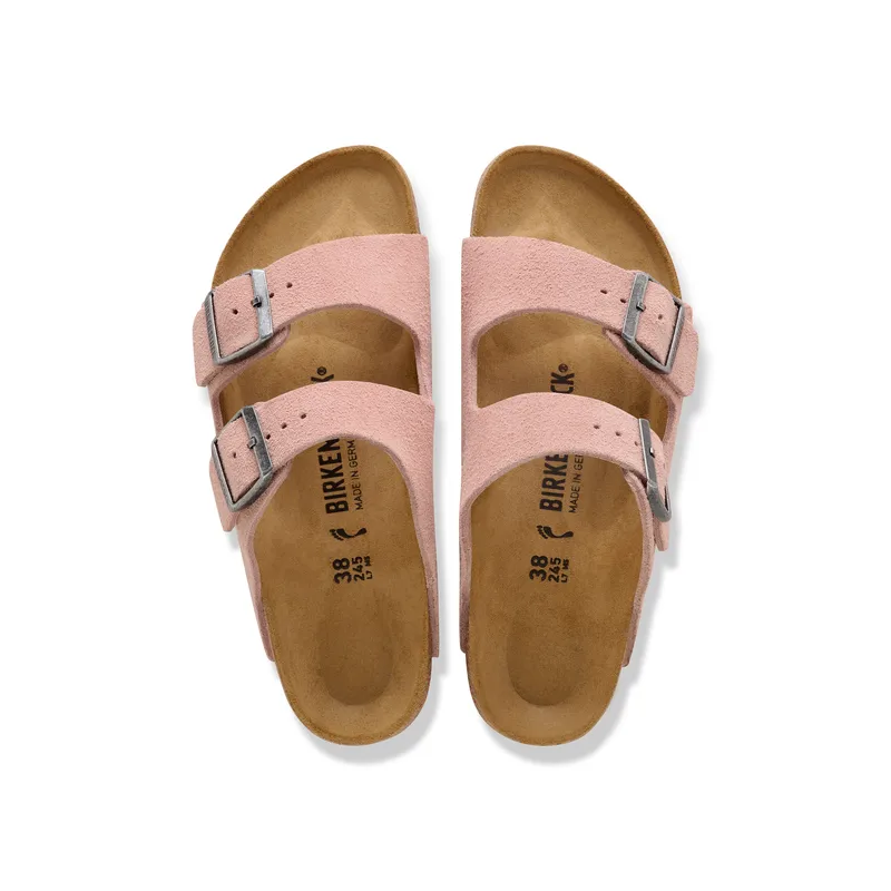 Birkenstock Arizona ženski natikač semiš roza regular kopito 1031619