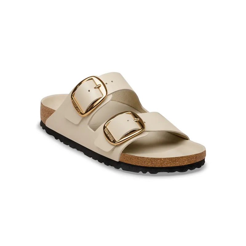 Birkenstock Arizona Big Buckle high shine oyster bež barva regular kopito 1031854