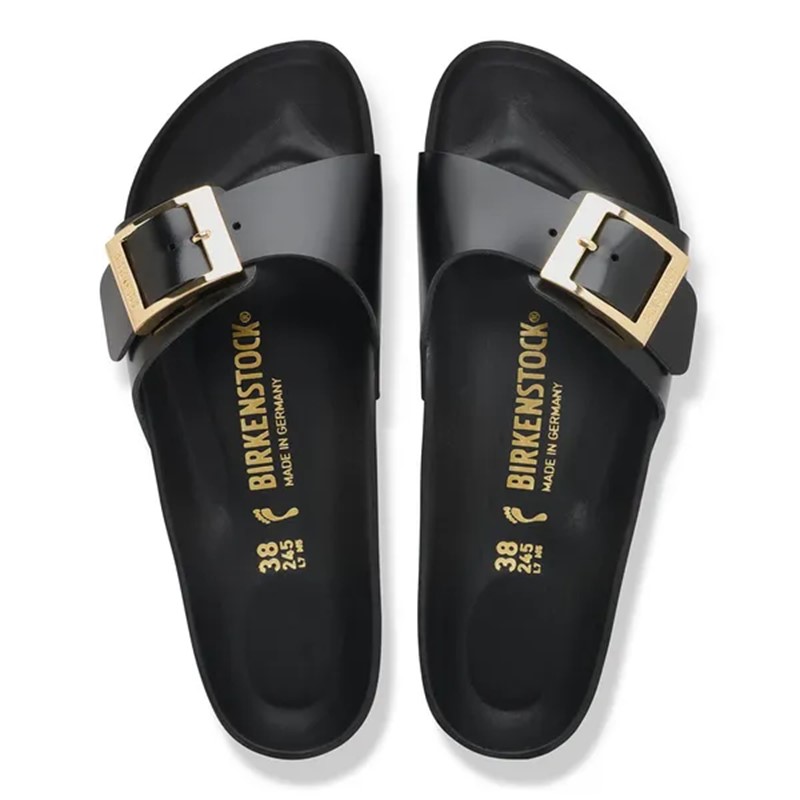 Birkenstock Madrid z dekorativno zaponko regular kopito v premium usnjeni izvedbi 1033031