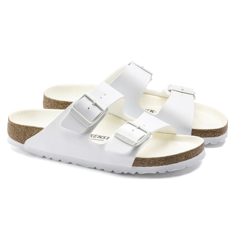 Birkenstock Arizona Birkoflor beli unisex natikači 1019046.Ozko kopito