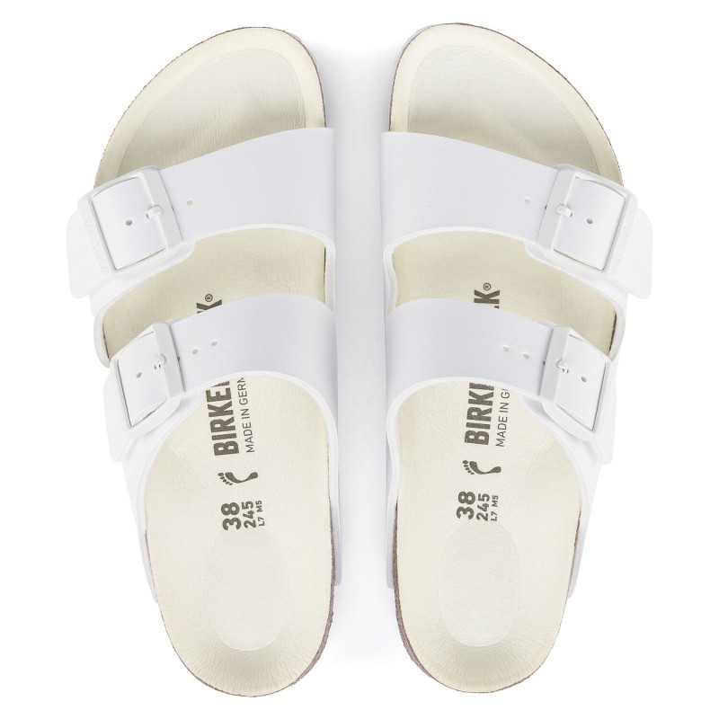 Birkenstock Arizona Birkoflor beli unisex natikači 1019046.Ozko kopito