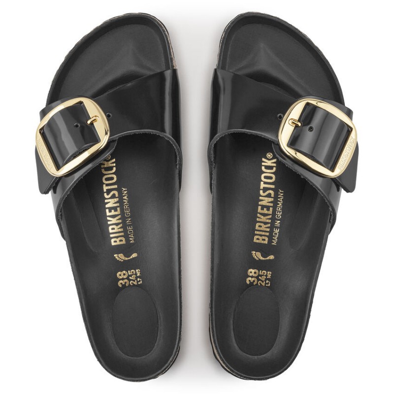 Birkenstock Madrid BB high shine črni regular 1022541