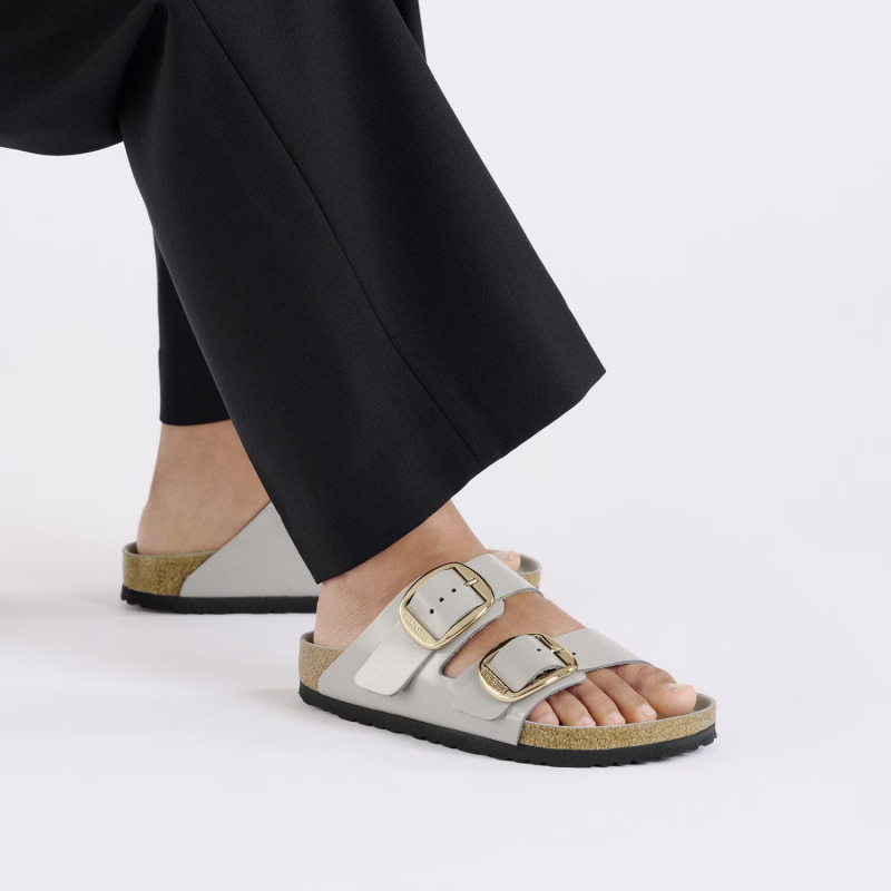 Birkenstock Arizona Big Buckle high shine stone coin regular 1029346