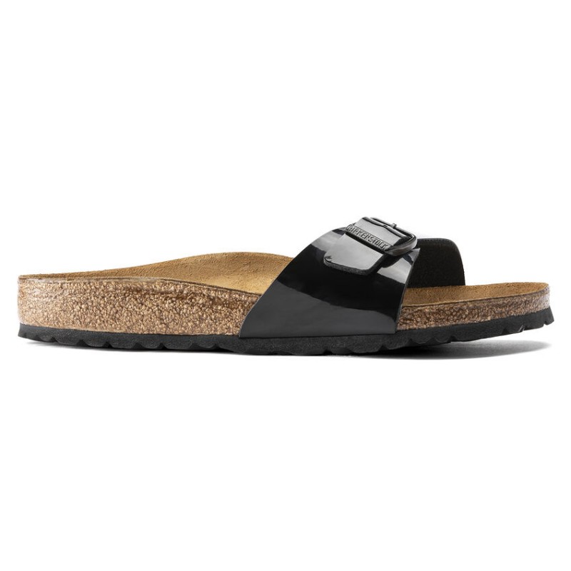 Birkenstock Madrid Črni lak ozko kopito 40303