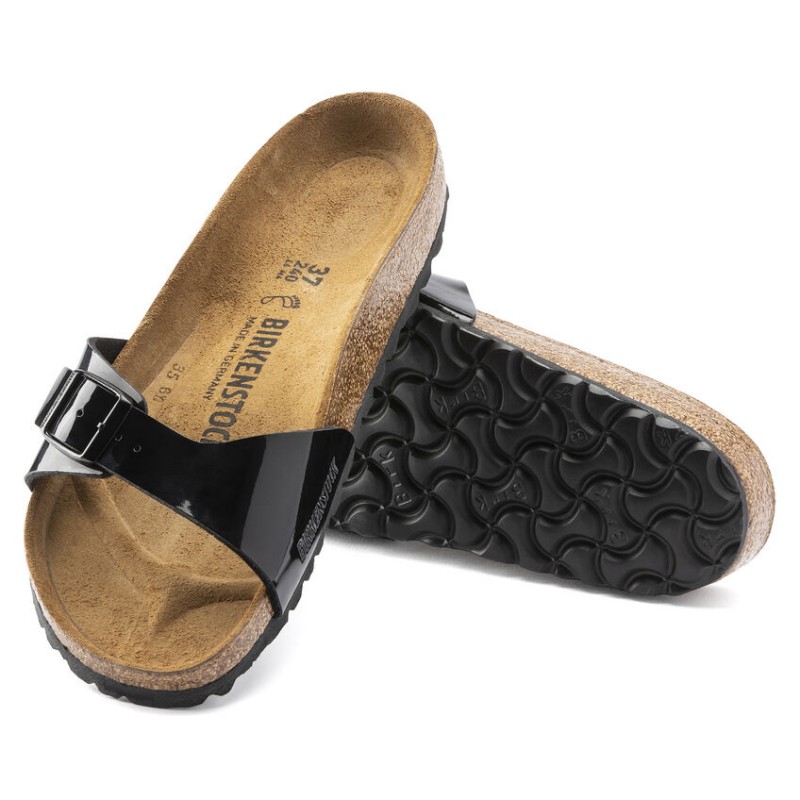 Birkenstock Madrid Črni lak ozko kopito 40303