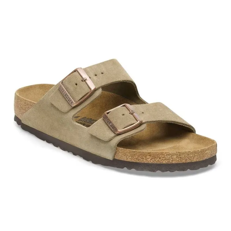 Birkenstock Arizona ženski natikač semiš taupe regular kopito 51461