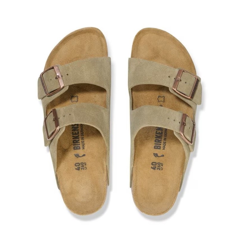 Birkenstock Arizona ženski natikač semiš taupe regular kopito 051461