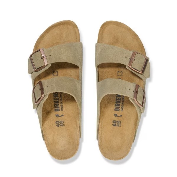 Birkenstock Arizona ženski natikač semiš taupe regular kopito 051461