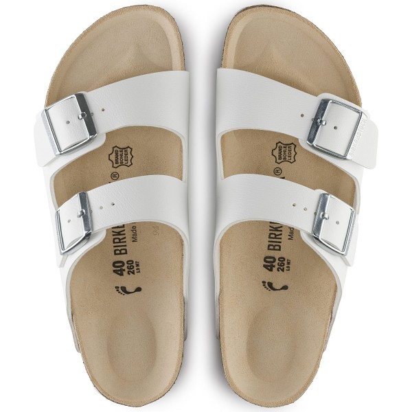 Birkenstock Arizona Birkoflor beli unisex natikači 51733 Ozko kopito