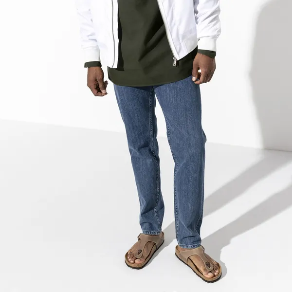 Birkenstock Gizeh unisex natikači oljeno usnje regular 943811