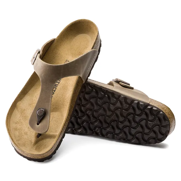 Birkenstock Gizeh unisex natikači oljeno usnje regular 943811