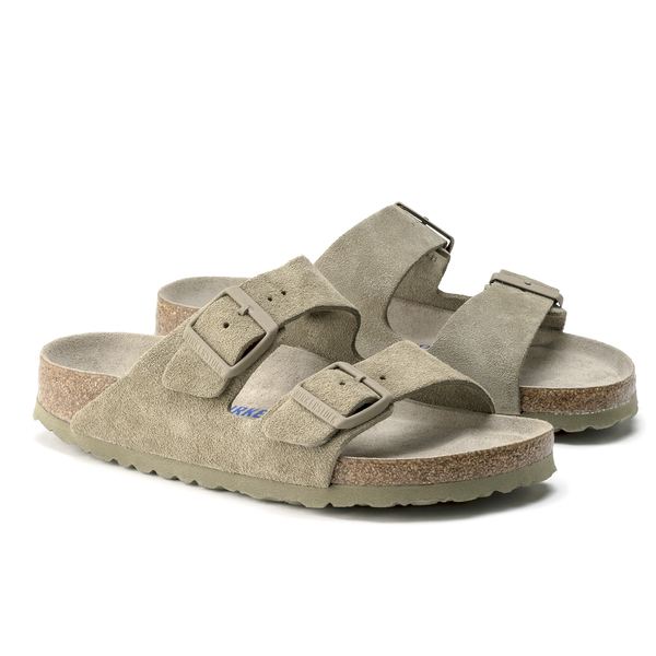 Birkenstock Arizona natikač semiš faded khaki mehak vložek regular 1019045