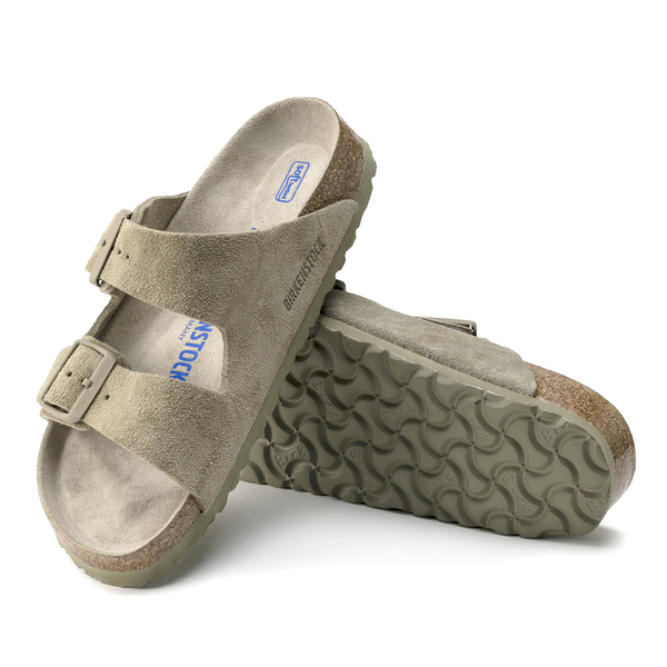 Birkenstock Arizona natikač semiš faded khaki mehak vložek regular 1019045