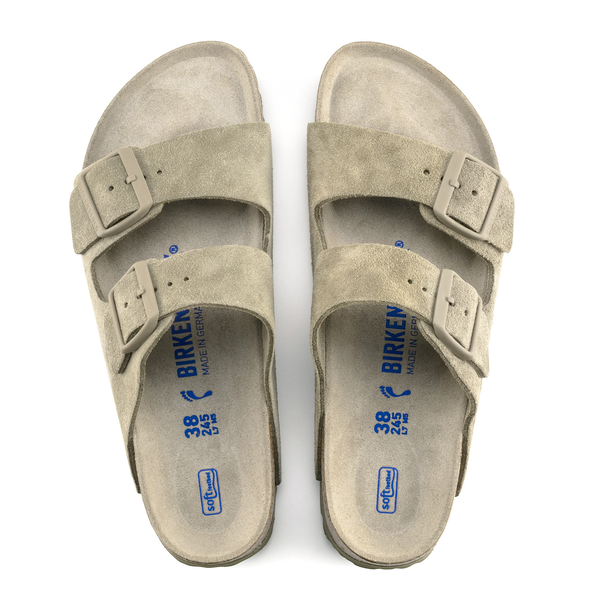 Birkenstock Arizona natikač semiš faded khaki mehak vložek regular 1019045