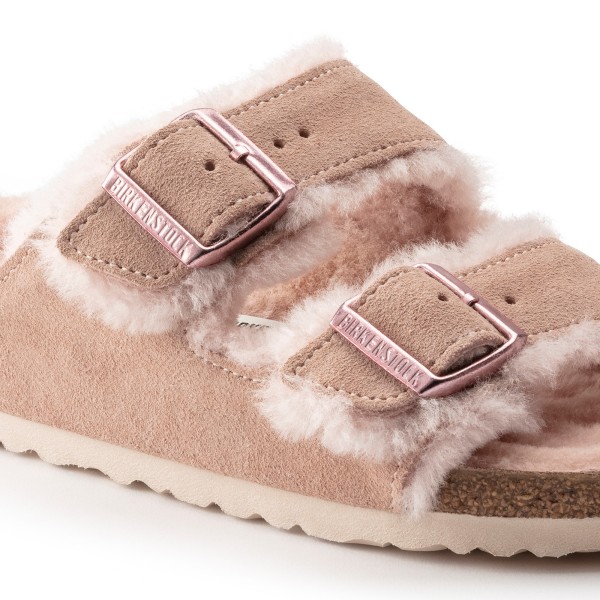 Birkenstock Arizona ženski natikači lammfell roza 1020411