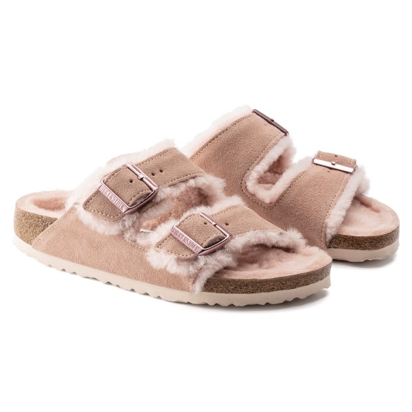 Birkenstock Arizona ženski natikači lammfell roza 1020411