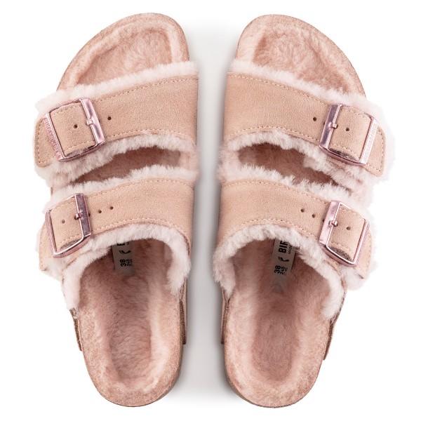 Birkenstock Arizona ženski natikači lammfell roza 1020411