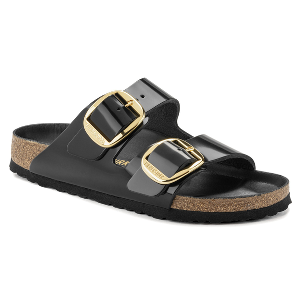 Birkenstock Arizona Big Buckle high shine črni regular 1021471