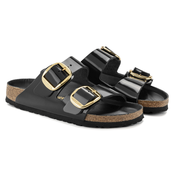 Birkenstock Arizona Big Buckle high shine črni regular 1021471